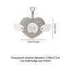 Leather ballet strap badge protective sleeve, anime props badge gift, angel wing shape storage bag display pendant
