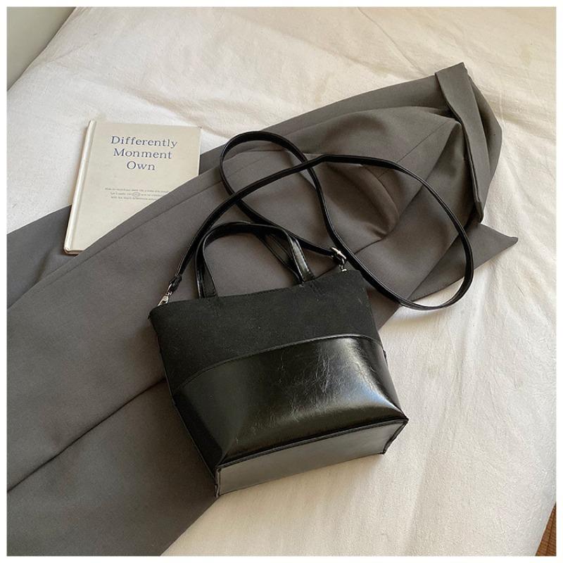 Casual retro simple shoulder bag fashionable personalized messenger bag winter new women's trend bucket bag