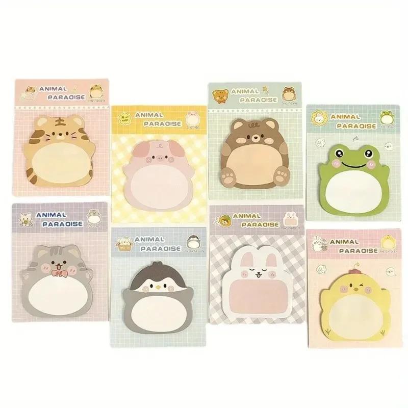 8 Pack Standing Animal Sticky Notes Cute Cartoon 3D Design for Office Desk Creative Shape Notepads for Students Work