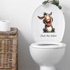 A Donkey with A Hearty Laugh and English Slogans for Home Bathroom Decoration Wall Stickers