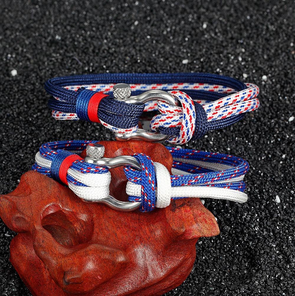 Umbrella Rope Leather Adjustable Survival Bracelet