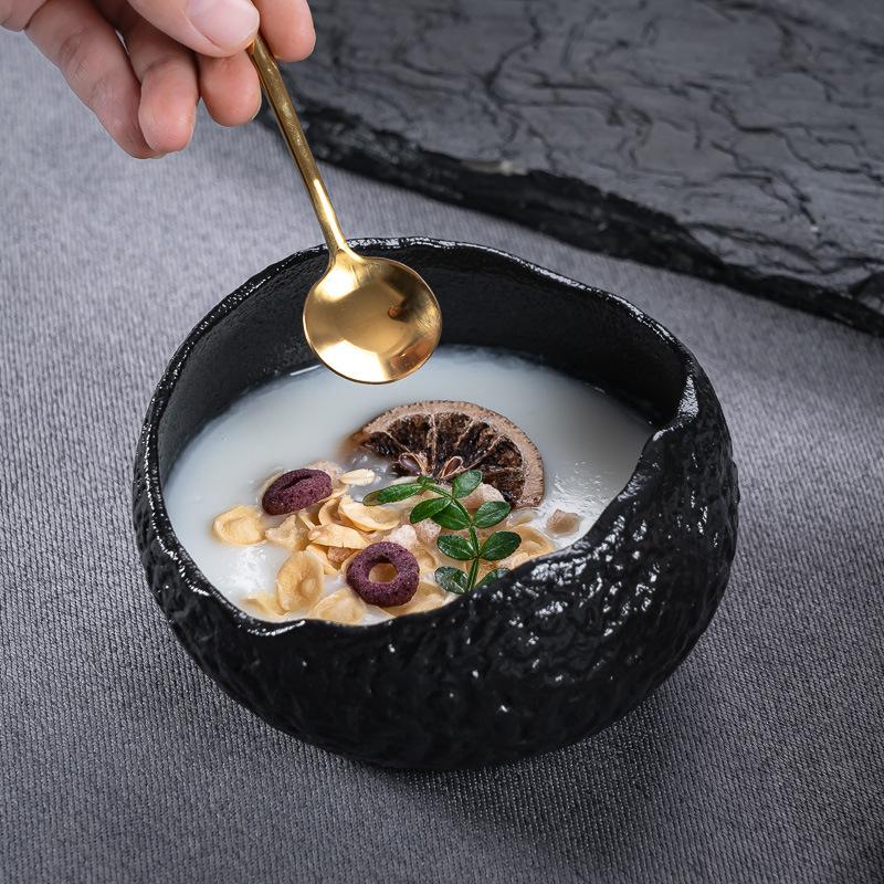 Ciotola da Dessert Creativa in Guscio d'Uovo di Ceramica, Piatto Freddo per Insalata di Frutta di Lusso, Stoviglie per Hotel, Cucina Molecolare, Ciotola in Ceramica Bianca
