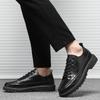 Fashion British Style Bright Upper Low-Top Male Casual Shoe Office Price Slip-on Fashion 2025 Social Pu Adults Sale Men's Leather Shoes