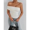 New summer tops, fashionable one-shoulder one-shoulder collar tube top slim fit top temperament for women