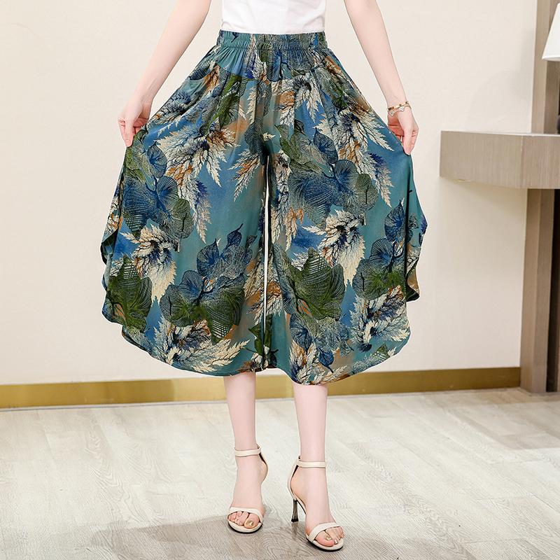 Pantaloni oversize estivi Pantaloni eleganti casual a gamba larga Abiti estivi da donna in vita elastica