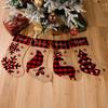 Red Holiday Charming And Black Plaid Christmas Stockings With Designs Festive