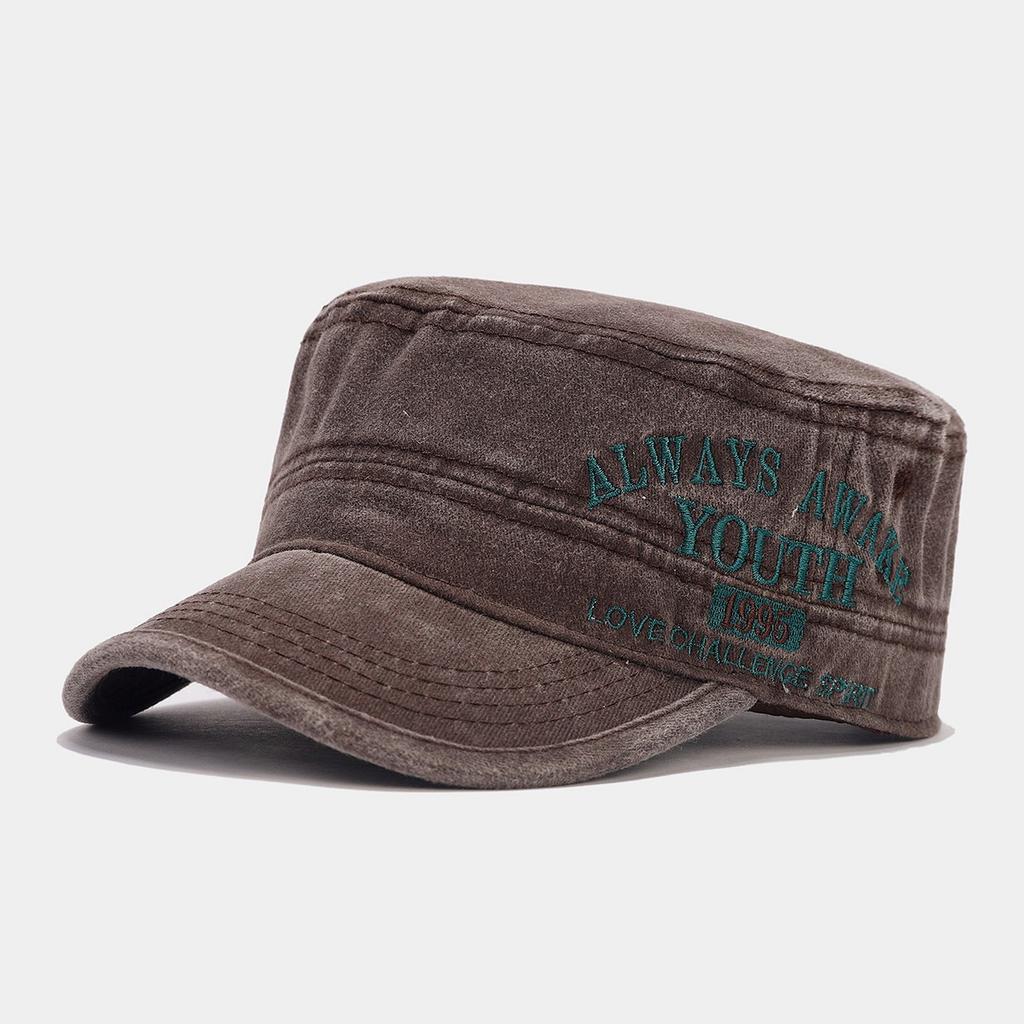 New Big Head Man Large Size Pure Cotton Army Flat Cap Outdoors Baseball Cap Summer Polyester Plus Size Military Hat