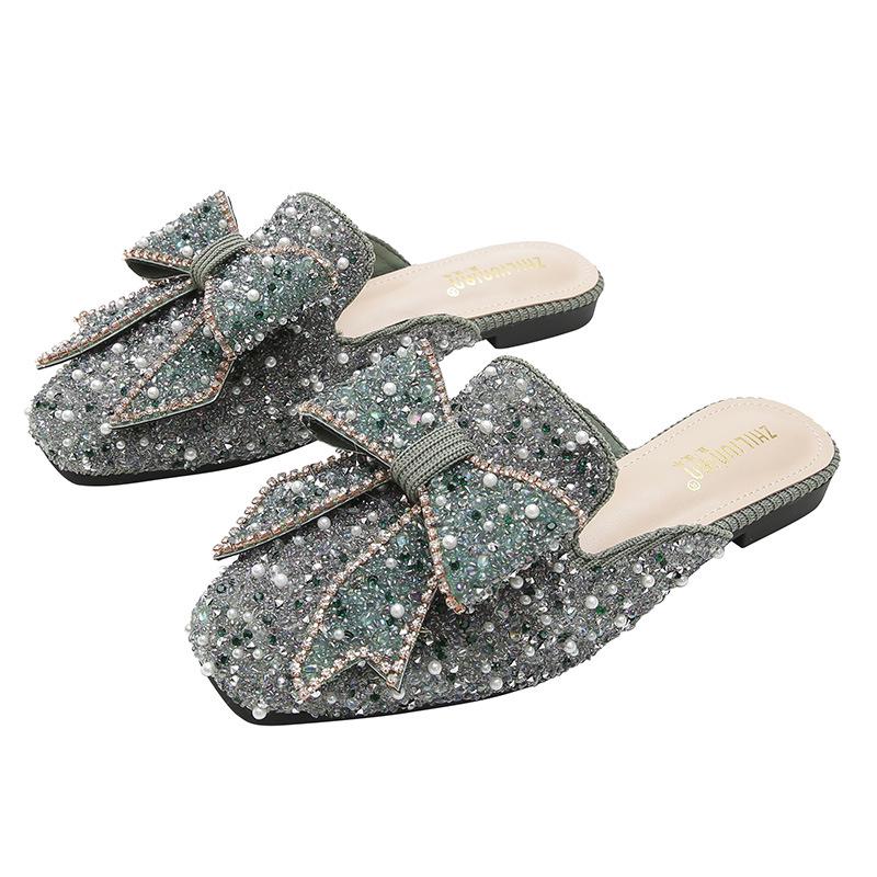 Women's Fashion Flat Soft Sole Half Slippers, Lazy Summer Sandals, Plus Sizes 41-43