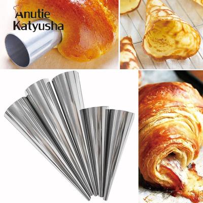 12ks Nerezové spirálové formy na croissanty Pečivo Krém na rohy Forma na chléb Formy na kónické trubky