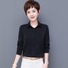 Women's Long Sleeve White Workwear Shirt with Turn-Down Collar