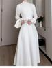 Autumn/Winter 2024 Women's French Hepburn Style Black Knit Dress - Mid-Length, Small Waist Trend