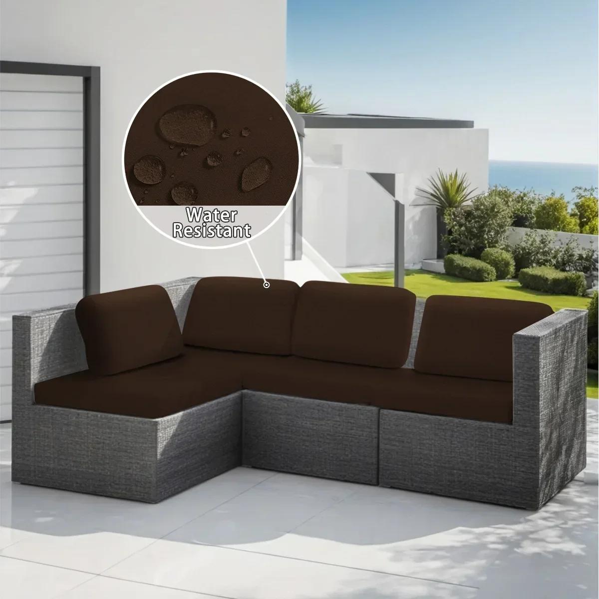 

WATERPROOF Elastic Sofa Seat Cover Protector Cushion Covers for Sofa Kids Pets Washable Removable Livingroom Corner Sofas Case Backrest cushion темный кофе