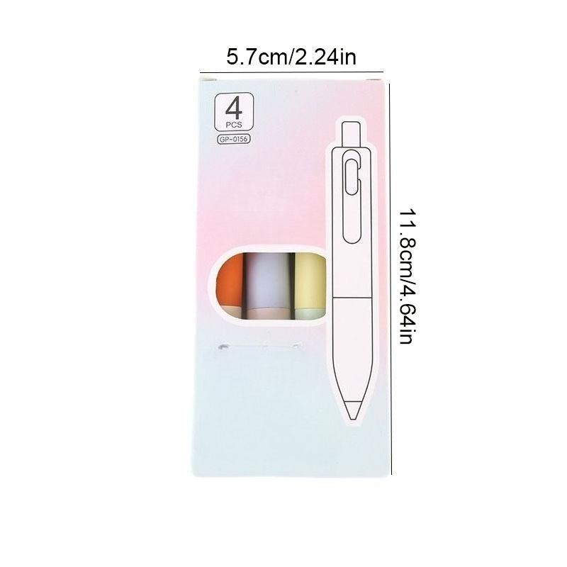 12Pcs Durable and Cute Gel Pen Black Ink Box Pen Tip Retractable 0.5mm Signature Pen Easy To Carry Portable Pen Student School Office Supplies