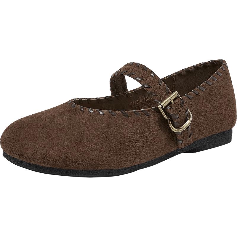 BAISTU F1188AQ6 Women s Mary Jane Flats 37 кофейный