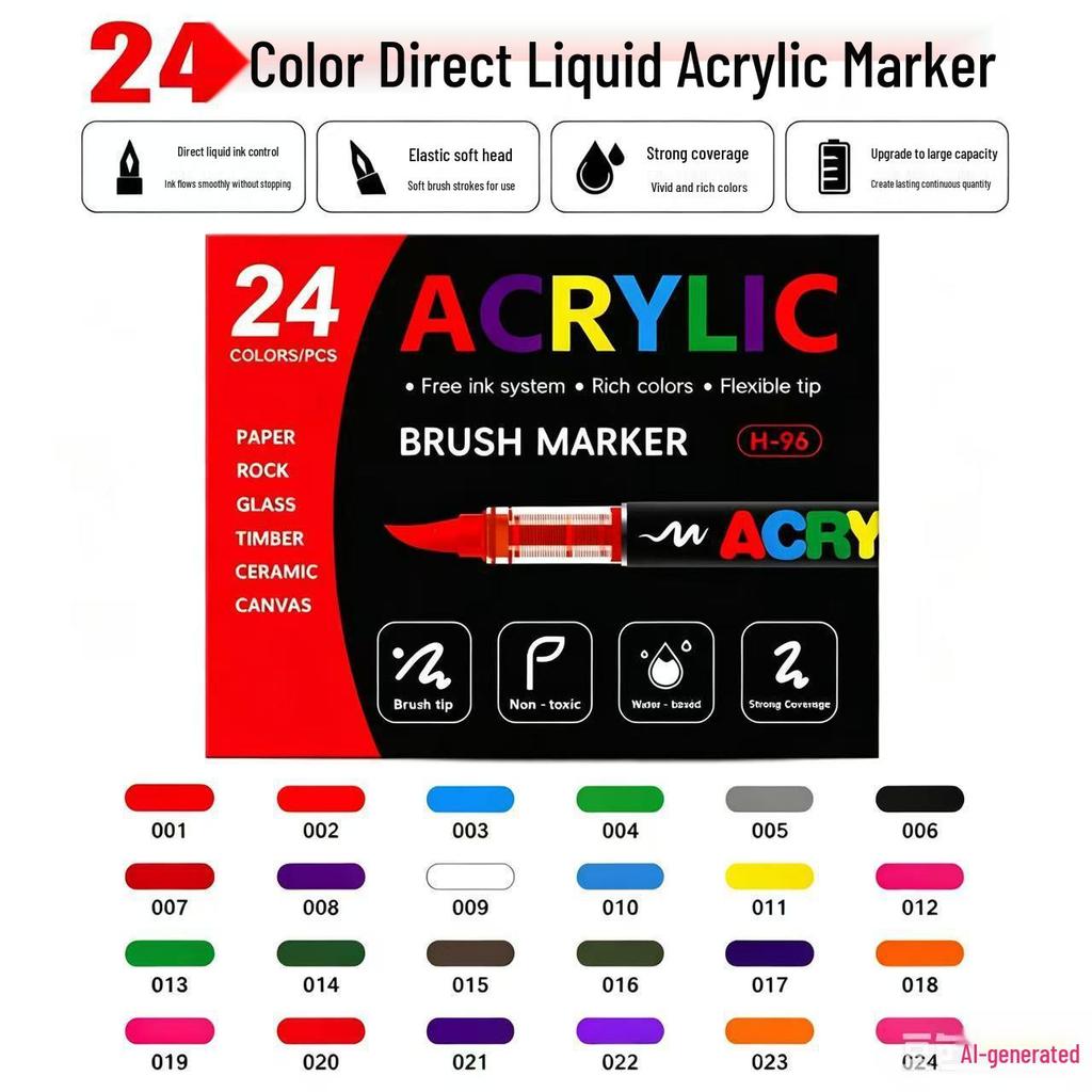 Set de Marqueurs Acryliques - 366 Couleurs pour l'Art Étudiant, le Graffiti et la Peinture, Fournitures d'Art Empilables