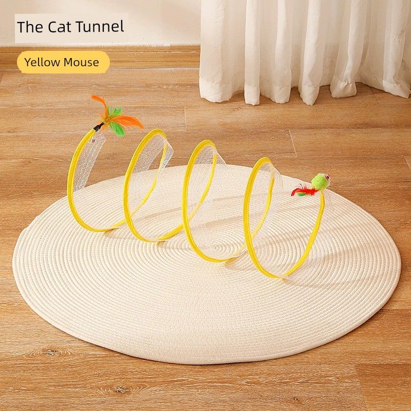 

Self-Hi Relieving Stuffy Handy Gadget Maze Pet Supplies Cat Teaser Spring Tunnel