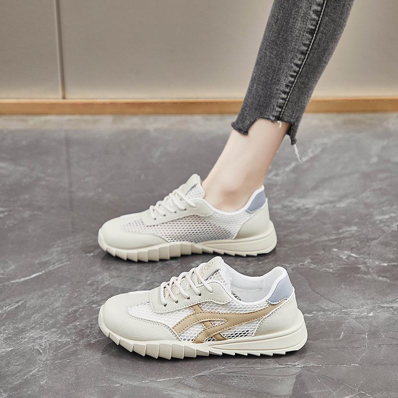 Women's Fashion Thin Forrest Gump Shoes Summer New Breathable Hollow Sports Casual Shoes Versatile Non-slip Mesh Shoes