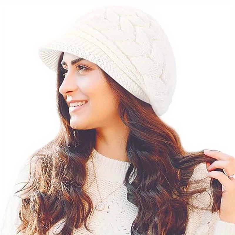 Women's Winter Hat Fleece Thickened Fashion Warm Casual Knitted Wool Temu Xiyin