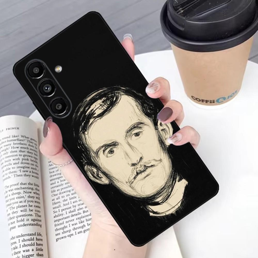 Art E-Edvard Munch Paintings Phone Case For Samsung S 25,24,21,22,23,30,20,Ultra,Plus,Fe,Lite,Note,10,9,5G Black Soft