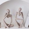 Abstract Thinker Statue Miniature Figure Modern European Art Style Home Office Decor Accessories Desktop Sculptures Ornaments