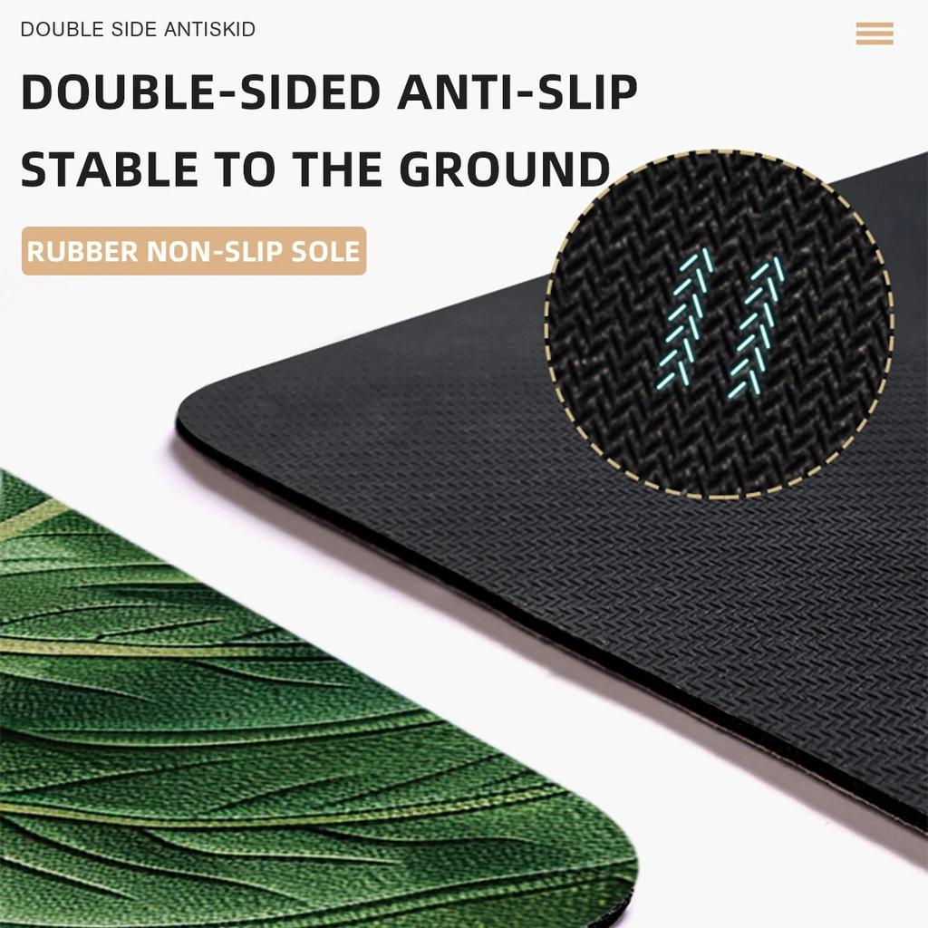 Blattförmige Badematte, wasserabsorbierend, rutschfest, für Badewanne, Küche, Dusche, Tür, Zuhause