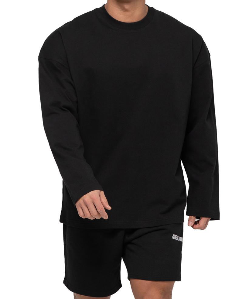Adent Soul Semi-Oversized Long Sleeve Tee (Black) Xl