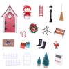 Interactive Fairies Gnomes Door Set For Doll House Doll Christmas Decorations Miniature Scene Display Crafting Accessory
