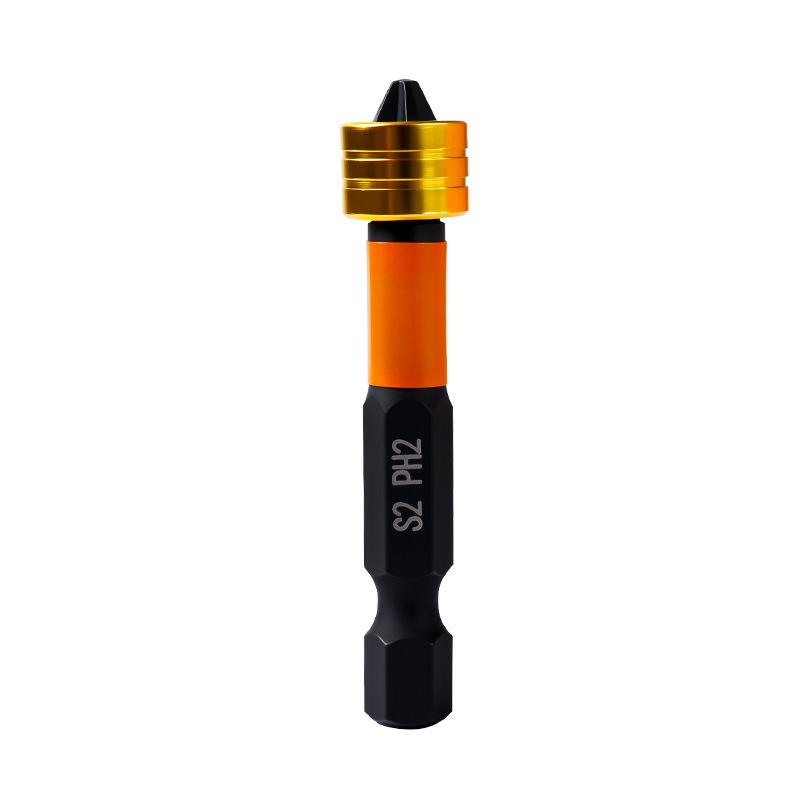 Magnetic Ring Electric Screwdriver Drill Bit - Single-head, Anti-slip, Alloy Steel S2, Strong Magnetic Phillips.
