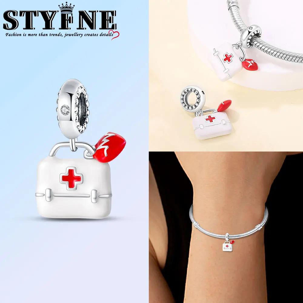 Eleganti Charms e Perline in Rame 100% Serie Professioni Medico Pittore Musicista Infermiere Adatti a Braccialetti Originali Gioielli Fai da Te