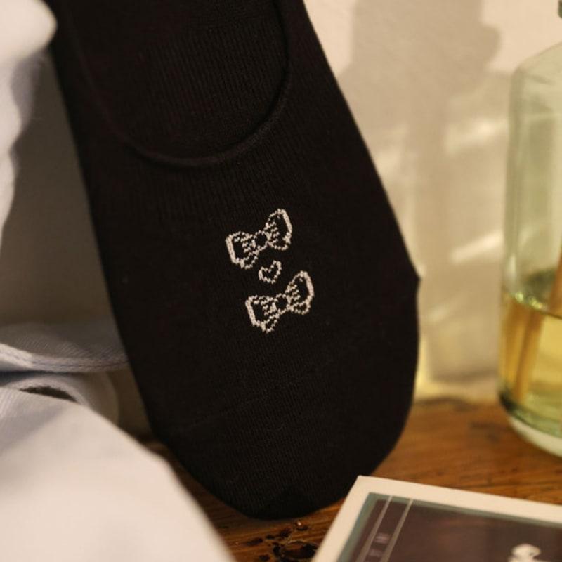 NMOO.OU F02_LOVELY RIBBON FAKE SOCKS_black