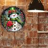 Christmas Snowman Metal Wall Art Decor for Home Office Cafe Bar Garden