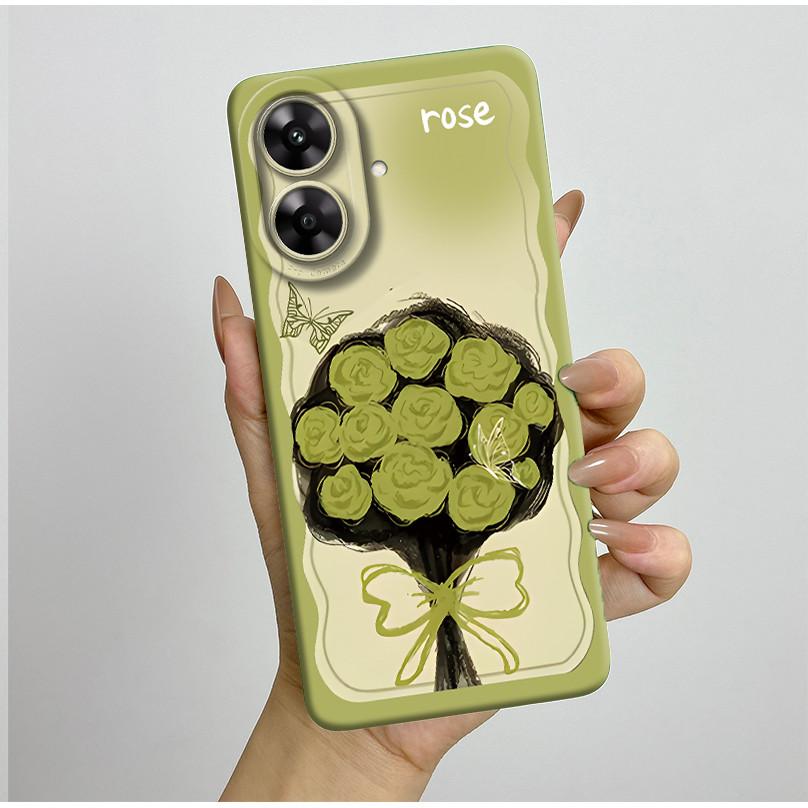 For Realme Note 60 Case Pretty Flower Camera Protector Phone Cover For Realme Note 60 60x Soft Shockproof Case Funda Note60 Etui