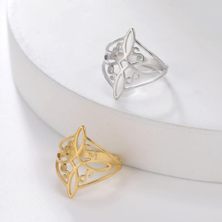 Wiccan Cross Celtics Knot Women Rings Witchcraft Good Luck Protection Amulet