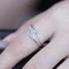 Eternal Love Rings for Women Silver Plated Copper Crystal Wedding Band Fashion Couple Jewelry