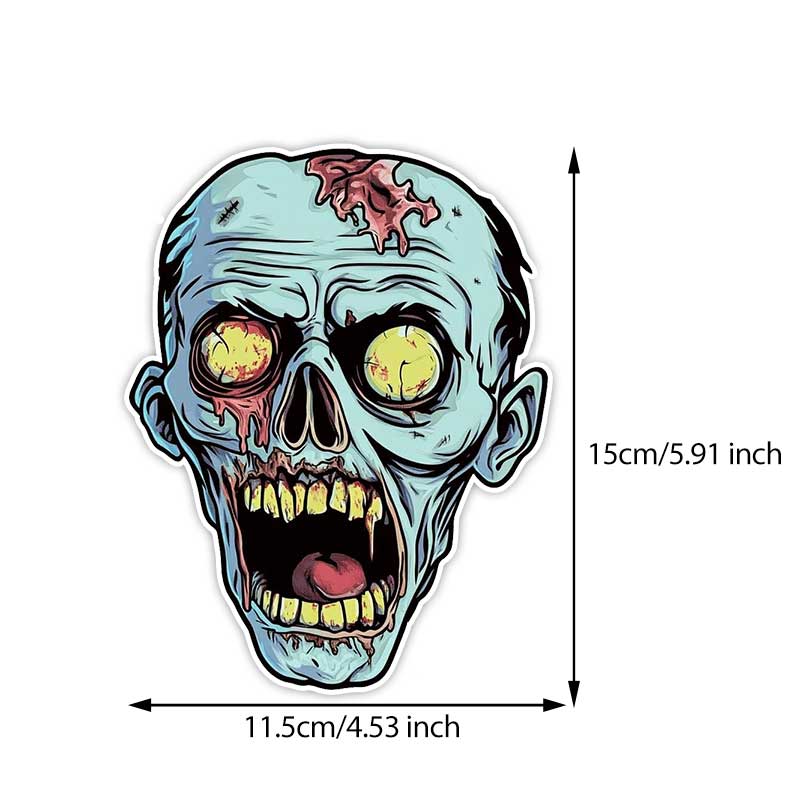 

Zombie Car Stickers Waterproof Vinyl Decals Auto Body Window Bumper Decor Motorcycle Helmet Stickers TM314 C-15cm Longest Side