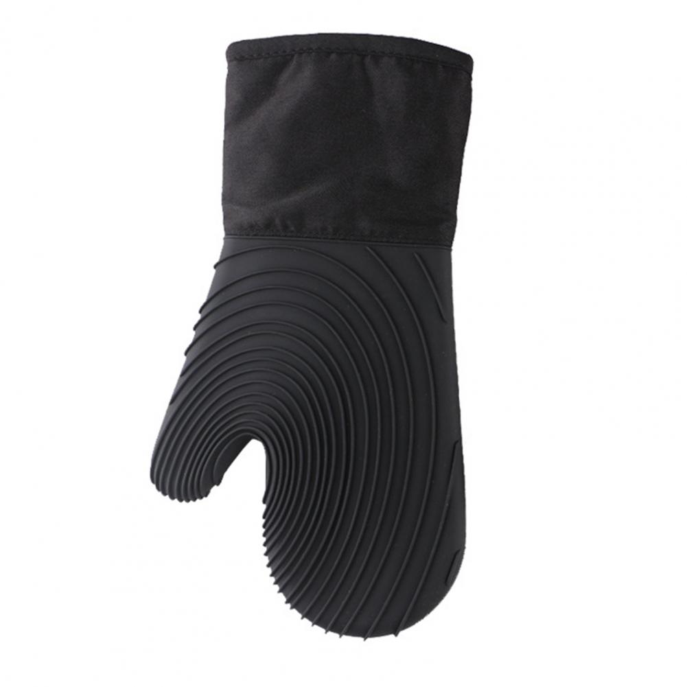 1Pc Silicone Baking Gloves Waterproof Heat Resistant Mitts Spiral Pattern Baking Mitts for Cooking Kitchen Essential