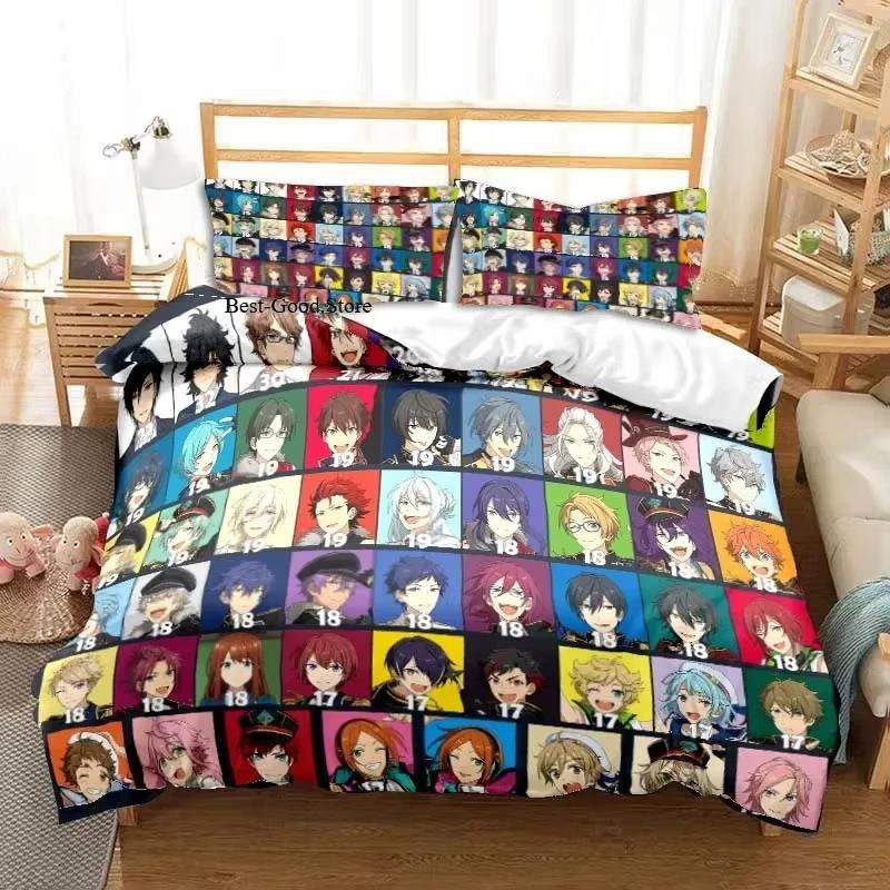 New Anime Rock Band Ensemble Stars All Season Twin Bedding Set 3 Piece Comforter Set Bed Duvet Cover Double King Comforter Cover