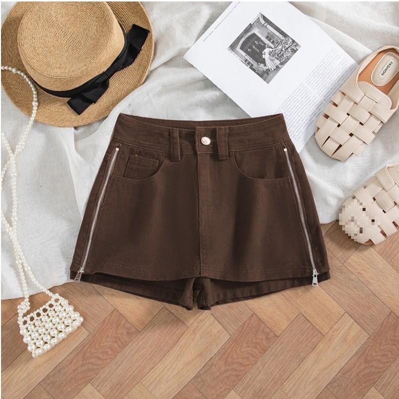 

2026 High Waist Retro Denim Skirt Shorts - Slimming, Versatile Letter Style for Spring/Summer S (44-49 kg) - Ships in 5 Days