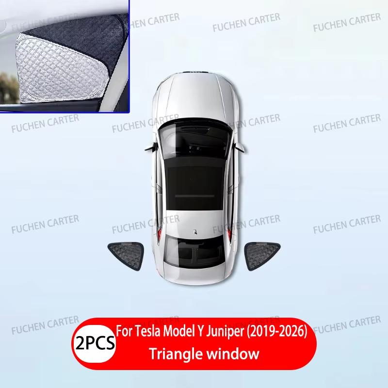 Upgraded Privacy Sunshades for Tesla Model Y / YL 2026 Side Window Windshield Blackout Sun Visor Camping Interior AccessoriesWindshield Sunshades 1