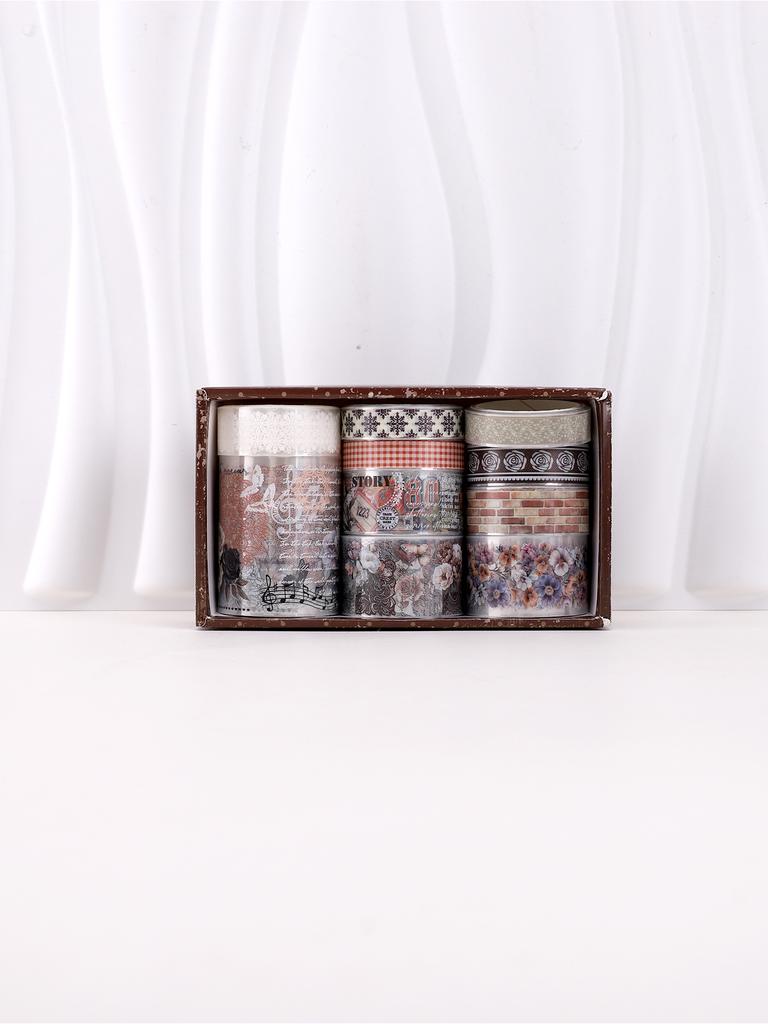 10 Rolls/Box, Of Various Styles Of Washi Tape, Masking Tape For Art Design And Diy Handicrafts, School Supplies, Back-To-School