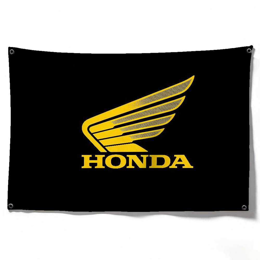 lqdf1 Motorcycle For HONDA Decorative Flag High Quality Polyester Fade Resistant Machine Washable Indoor Outdoor Hanging Banner