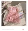 Girl's Short Sleeve Tulle Princess Dress
