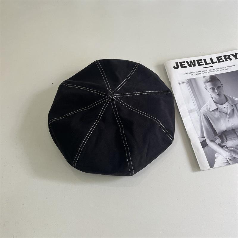 New Fashion Painter Hat Retro Cowboy Beret Female British Retro Painter Hat Trend