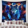 VIKAMA Dream Wolf Moon Tapestry Vibrant Fantasy Wall Hanging Ideal For Bedroom And Living Room Wall Decor Tapestry