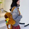 Yellow Rabbit Capybara Flower Burger Plush Backpack Animal Gift Doll Bag