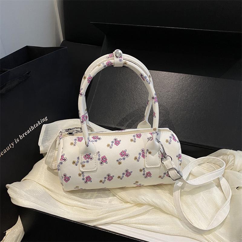 Süße Boston Handtasche und Crossbody mit Blumenprint – Trendige Frühling/Sommer 2026 Mode Kissen-Tasche