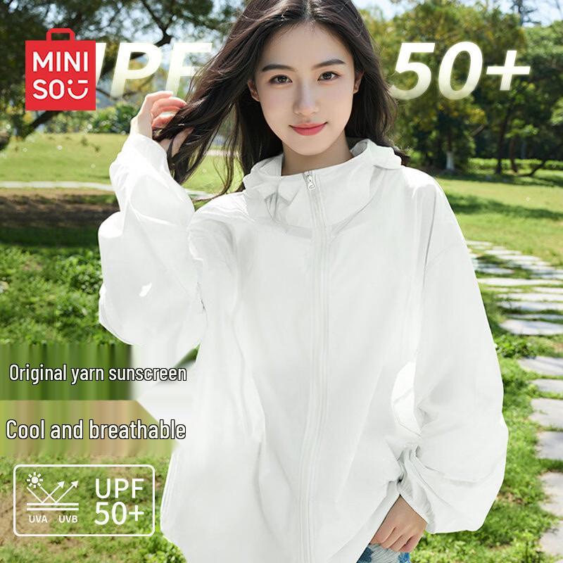 MINISO Women s UPF50+ Lightweight Hooded Sun Protection Jacket XL