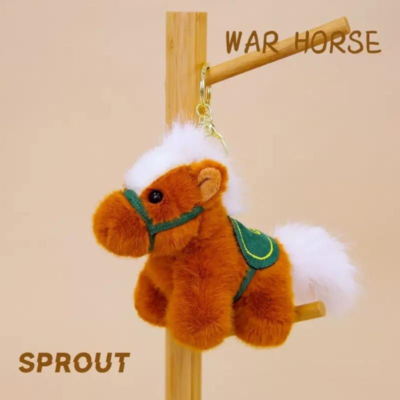 Soft Stuffed Horse Keychain Pendant Small Hanging Oranment For Travel Or Daily Life Gift For Friend Backpack Decoration