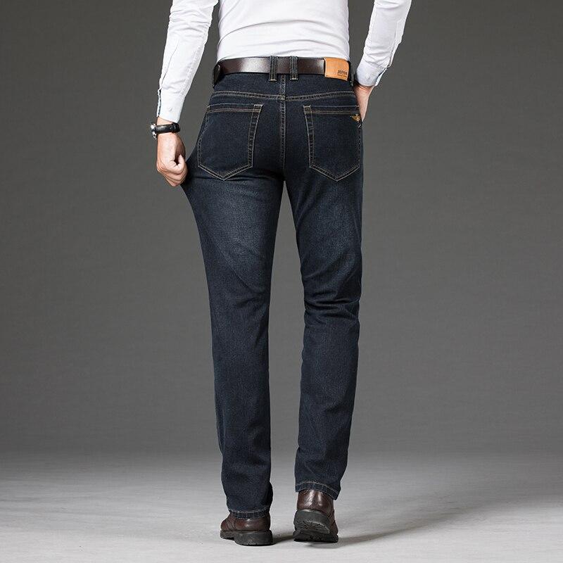 Blugi pentru bărbați de afaceri obișnuiți, drepti, cu lungime completă, pantaloni casual din denim, pantaloni elastici din țesătură elastică LY2011