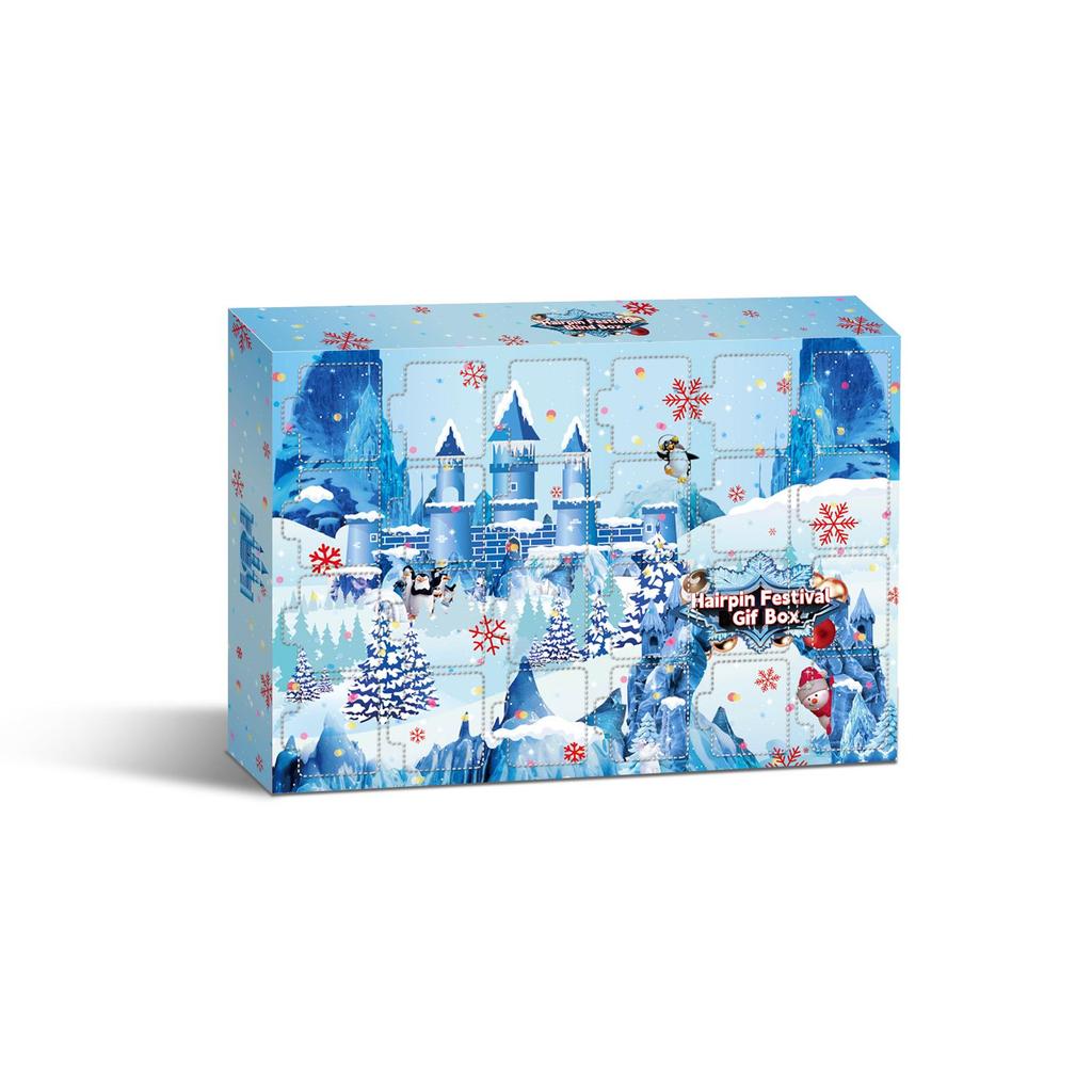 Christmas Advent Calendar 24 Days Countdown Blind Box, Portable 24 Grid Jewelry Surprise Box, Kids Small Fashion Accessories Holiday Gift